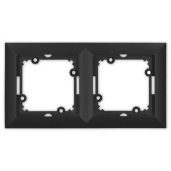 OPAL Ramka podwójna czarny mat Ra-2 Op CZ/MAT