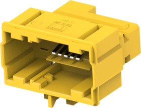 Plug, unequipped, 20 pole, straight, 2 rows, yellow, 1379913-1