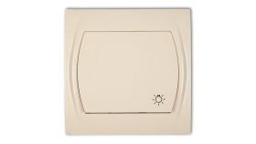 Logo Przycisk /Światło/ Podświetlany Beżowy 1Lwp-5L