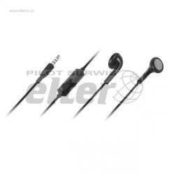 SĹ‚uchawki douszne z mikrofonem czarne Jack 3,5