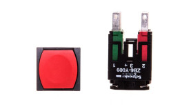 Przycisk Sterowniczy 16Mm Czerwony Z Samopowrotem 1Z 1R Xb6ca45b