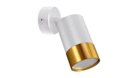 Lampa Oprawa Ścienna Sufitowa Kinkiet Nowoczesny Puzon Spt Biało-Złoty 04130...