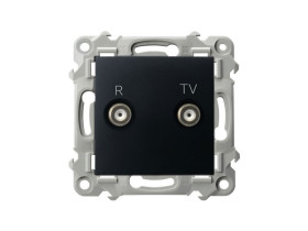 SZAFIR Gniazdo RTV przelotowe 14-dB czarny metalik GPA-14ZP/m/33 OSPEL