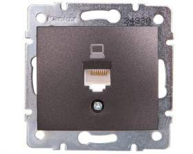 DOMO Gniazdo komputerowe pojedyncze RJ45Cat 5e Jack grafit 011390041 24930