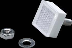 Reflector, 11 x 11 x 6 mm for laser retro-reflective sensors, E20991