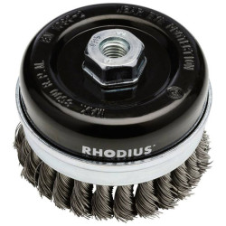 Rhodius 304025 STBZ Cup Brush 100x20xM14 Steel Wire Angle Grinder Use