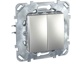 UNICA TOP Wyłącznik podwójny świecznikowy aluminium MGU50.211.30Z SCHNEIDER ELECTRIC
