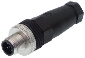 ELST 5012 PG7, M12, 5 styków, złącze męskie (wtyk) proste, dławik PG7 (4-6mm), nakrętka metalowa, Hirschmann, 933163100, ELST501