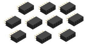 Opencircuit Female header 2x5 pin - 2.54mm - 10 pcs