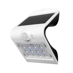 Lampa Solarna Ścienna LED z czujnikiem ruchu VT-767 1.5W 220lm Biało/Czarny IP65 8276