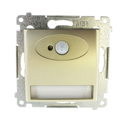 Oprawa schodowa LED z czujnikiem ruchu 230V złoty mat DOSC.01/44 Kontakt Simon54