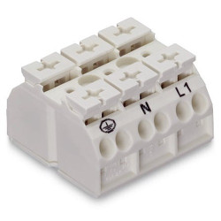 Listwa zaciskowa 3-żyłowe WAGO rozmiar żyły 20 → 12 AWG Wciskany zacisk Cage Clamp