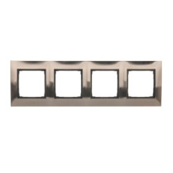 SIMON54 inox metal DR4/61 Ramka 4-krotna