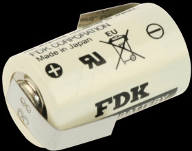 FDK CR14250SE-LFZ FDK 3 V CR 14250SE, 1/2AA, Z solder tags
