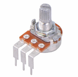 50K Logarithmic 16mm Right Angle Splined Potentiometer