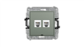 Mini Mechanizm Gniazda Telefonicznego Podwójnego 2Xrj11, 4-Stykowy,...