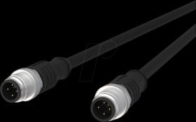 142MCA11010 Sensor cable, M12, 4-pin, plug > plug, 1 m