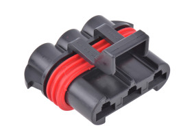 Złącze samochodowe 3-pinowe Delphi -rzędowe Żeński 46A Metri-Pack 630 Montaż na kablu Połączenie zagniatane Złącze