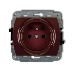 TREND Gniazdo pojedyncze z/u 2P+Z brązowy 4GP-1zp