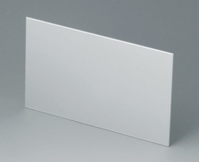 Front/rear panel, straight, aluminum, (W x H) 136 x 82 mm, gray, B3115120