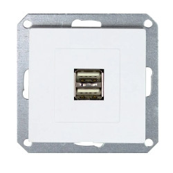 Premium Gniazdo 2xUSB biały moduł GŁ-USB 2 Pr moduł BI