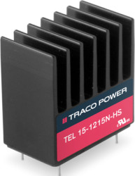 DC converter, 18-36 VDC, 15 W, 2 outputs, ±15 VDC, 87 % efficiency, TEL 15-2423N-HS
