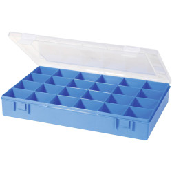 H&#xFC;nersdorff 611900 Assortment Box 24 Compartments Transparent Lid