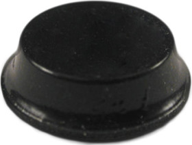 Enclosure feet, round, rubber, (H x Ø) 4 mm x 13 mm, black, for enclosure, 1421T2