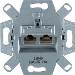 Mechanizm gniazda telefonicznego UAE 2-kr (RJ11, RJ12, RJ45) kat. 3