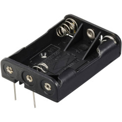 TRU COMPONENTS TC-13220580 Battery tray 3x AAA Pin contact 52x37x13mm