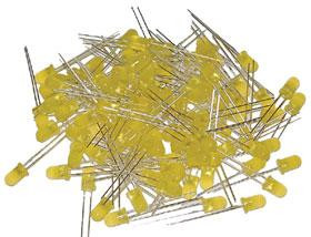 Opencircuit Yellow 3mm diffuse LED - 50 pieces