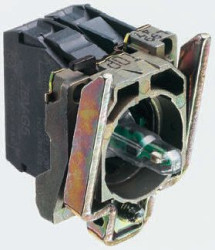 Blok oświetlenia i uchwyt Schneider Electric Harmony XB4 blokada Blok stykowy i świetlny SPST 110 → 120V ac LED,