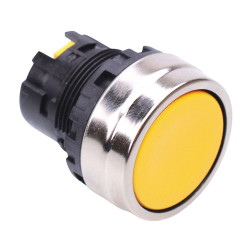 YW4B-A1Y Yellow 22mm Maintained Metal Push Button Bezel for Non-illuminated YW Series IDEC