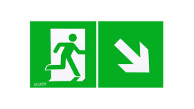 Piktogram Ps23 125X250 Człowiek W Drzwiach Obrotowa Strzałka Logo Awex (Iso7010)