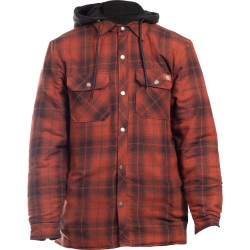 Dickies Hooded Flannel Jacket Brick XL