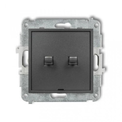 ICON Mechanizm łącznika zwiernego, dwubiegunowego (dwa klawisze bez pikt., osobne zasilanie) styl ameryk. grafitowy 11IWPUS-44.2