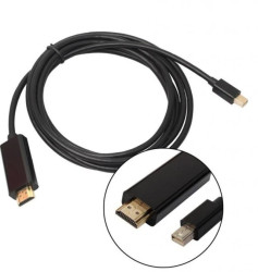 Kabel przyłącze wtyk mini Displayport - wtyk HDMI 10,8Gb/s 4K 30Hz wideo HD 3D HDCP 1.4 DP52 /1,5m/