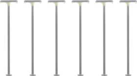 Viessmann Modelltechnik H0 Oświetlenie peronu podwójna gotowy model 63646 6 szt.