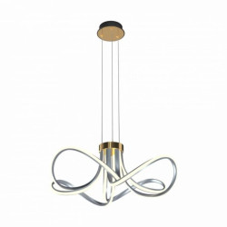 Lampa wisząca ABRO kolor czarny/francuskie złoto, szary metal/aluminium, tworzywo sztuczne, LED 5300 Lm 3000K IP20 MD5520-4-3BGB