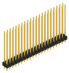 Pin header, 42 pole, pitch 2.54 mm, straight, black, 10055930