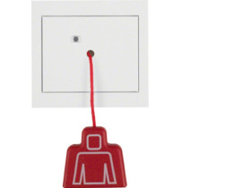 BERKER K.1 System przywoławczy wyłącznik pociągany z ramką biały połysk 52027009 HAGER