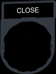 ZBY2314 Legend holder 30x40 mm with sign 8x27 mm with CLOSE lettering