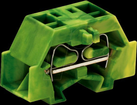 261-337 4-conductor terminal with flange, up to 2.5mm², gn-yl