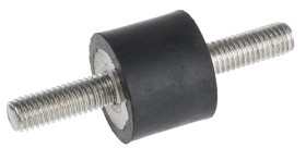 Podstawka antywibracyjna M8 średnica 25mm wysokość całkowita 20mm Cylinder męski-męski