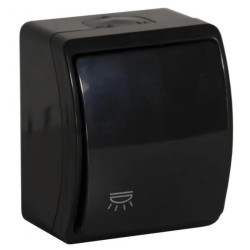 Przycisk światło natynkowy IP44 czarny Koala 156-05