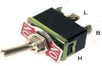 HEB6-1 Przełącznik hebelkowy, jednosekcyjny ON-OFF-ON 6A/250VAC