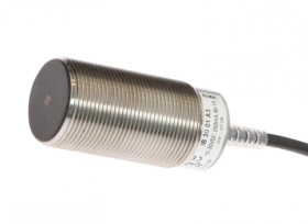 Czujnik indukcyjny M30x1,5 dł 60mm zabudowany Sn: 15mm 10-35V DC PNP NO złącze kablowe 3m PUR IP67 IB3001A3