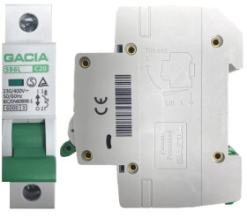 Wyłącznik Nadprądowy Bezpiecznik Nadmiarowo Prądowy 6kA C 20A 1P Eska Gacia