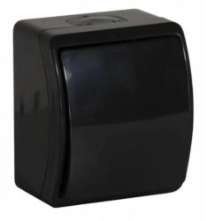 Koala łącznik pojedynczy natynkowy IP44 czarny