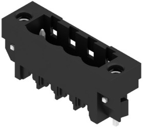 Pin header, 4 pole, pitch 5 mm, straight, black, 1796800000